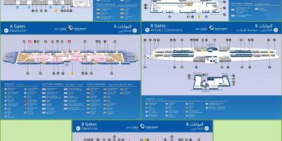 Dubai internasionale lughawe terminale 3 kaart