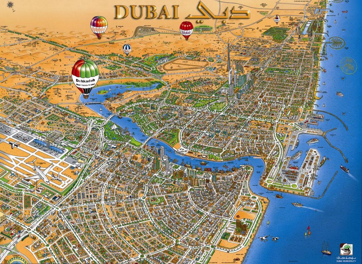 kaart van Dubai creek