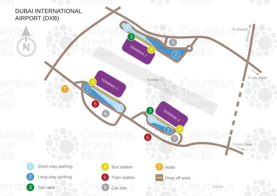 Dubai terminale kaart