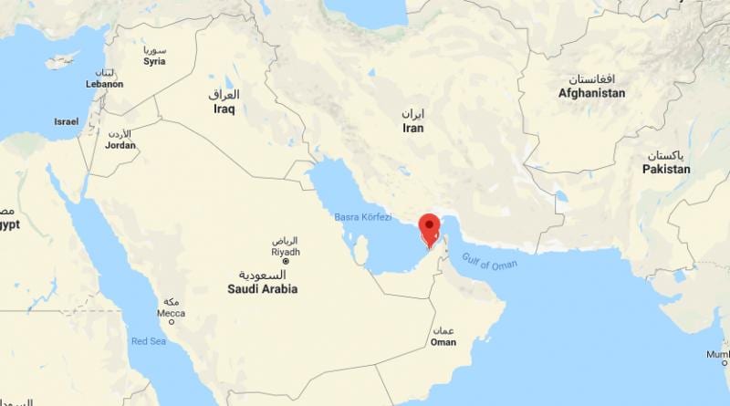 ligging van Dubai op die wêreld kaart