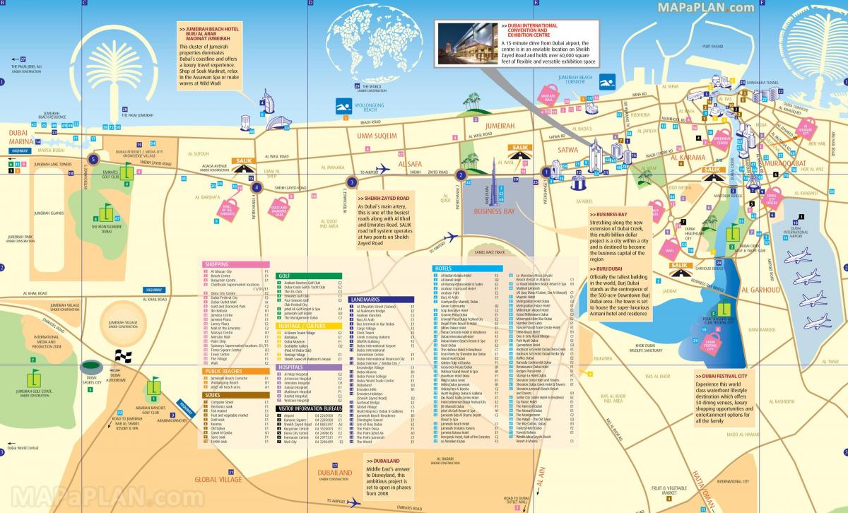Dubai Jumeirah kaart