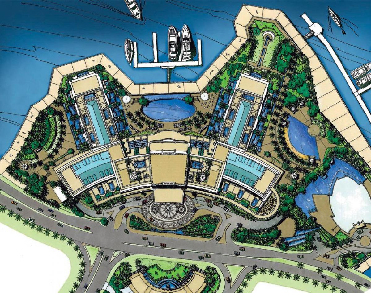 kaart van die Palazzo Versace Dubai