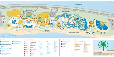 Kaart van Atlantis Dubai