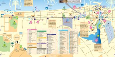 Kaart van die sentrum van Dubai