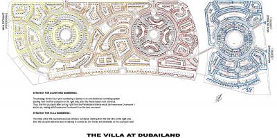 Die villa Dubai kaart van die plek