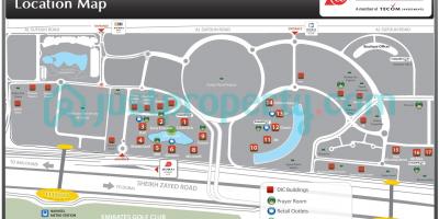 Kaart van Dubai internet stad