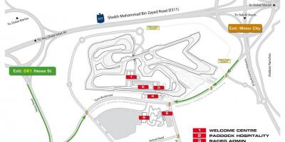 Kaart van Dubai motor city