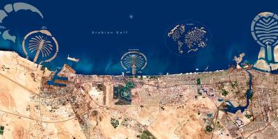 Satelliet kaart van Dubai