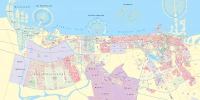 Kaart van Dubai stad