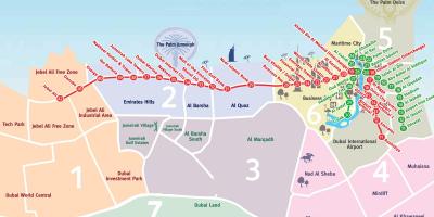 Kaart van Dubai wyk