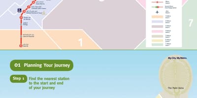 Kaart van die metro-Dubai