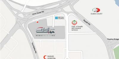 Rashid hospitaal Dubai kaart van die plek